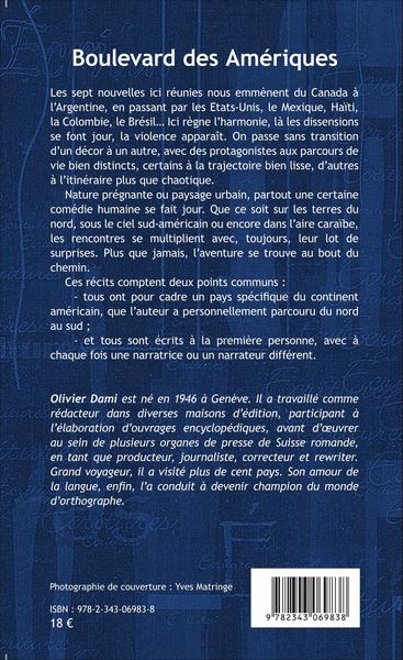 Boulevard des Amériques, Nouvelles (9782343069838-back-cover)