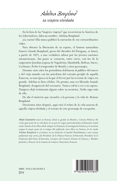 Adelina Bonpland, La viajera olvidada (9782343015835-back-cover)