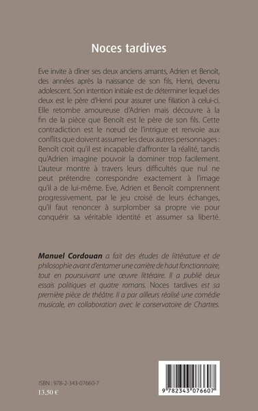 Noces tardives (9782343076607-back-cover)