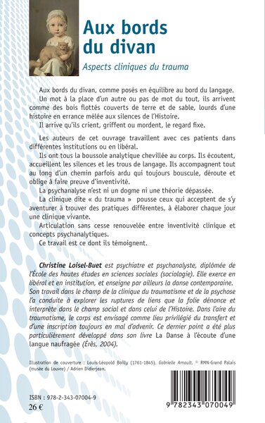 Aux bords du divan, Aspects cliniques du trauma (9782343070049-back-cover)