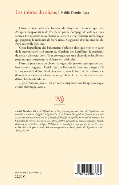 Les trésors du chaos. Roman (9782343083643-back-cover)