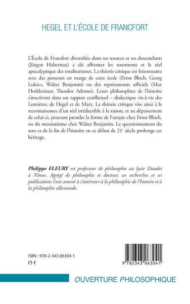 Hegel et l'École de Francfort (9782343063041-back-cover)