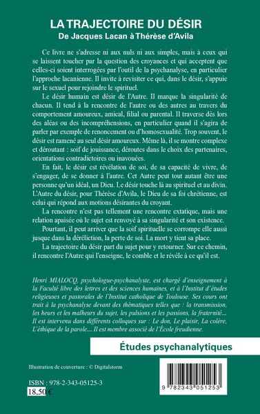 La trajectoire du désir, De Jacques Lacan à Thérèse d'Avila (9782343051253-back-cover)