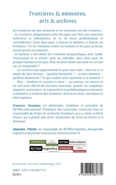 Frontières & mémoires, arts & archives (9782343081779-back-cover)