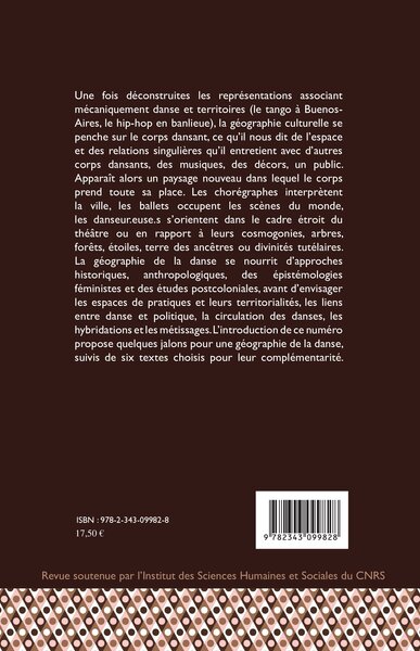 Géographie et Cultures, Géographie de la danse (9782343099828-back-cover)