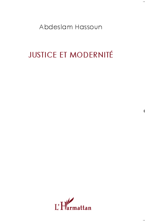 Justice et modernité (9782343003757-front-cover)