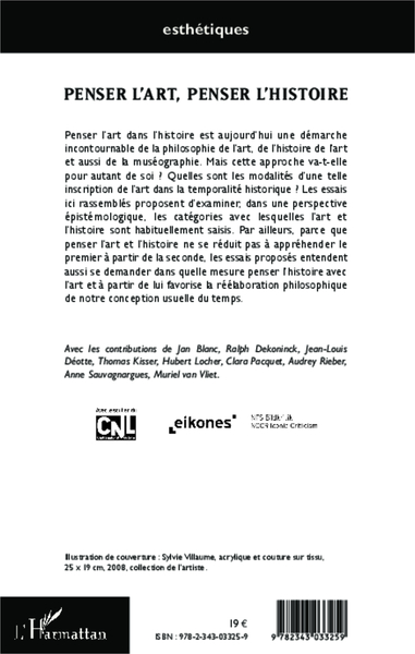 Penser l'art, penser l'histoire (9782343033259-back-cover)