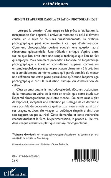 Medium et appareil dans la création photographique (9782343039992-back-cover)