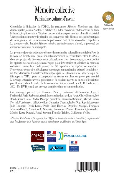 Mémoire collective, Patrimoine culturel d'avenir - (DVD de 24 plages inclus) (9782343095622-back-cover)