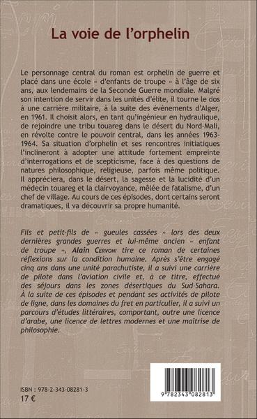 La voie de l'orphelin, Roman (9782343082813-back-cover)