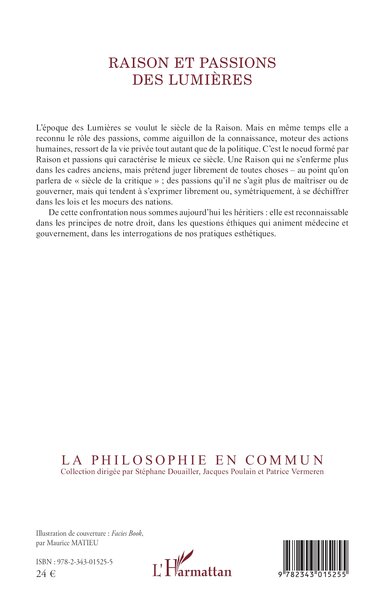 Raison et passions des Lumières (9782343015255-back-cover)