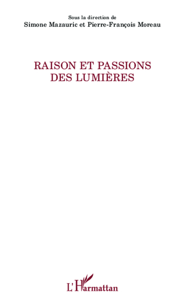 Raison et passions des Lumières (9782343015255-front-cover)