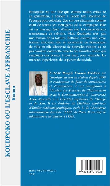 Koudpoko ou l'esclave affranchie, Roman (9782343070223-back-cover)