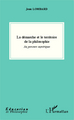 La démarche et le territoire de la philosophie, Six parcours exotériques (9782343025193-front-cover)