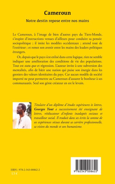 Cameroun notre destin repose entre nos mains (9782343008622-back-cover)