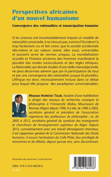 Perspectives africaines d'un nouvel humanisme, Convergence des rationalités et émancipation humaine (9782343060286-back-cover)
