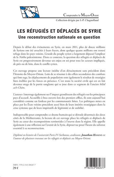 Les réfugiés et déplacés de Syrie, Une reconstruction nationale en question (9782343082677-back-cover)