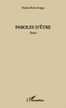 Paroles d'être, Poésie (9782343037066-front-cover)