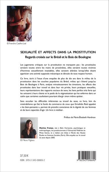 Sexualité et affects dans la prostitution, Regards croisés sur le Brésil et le bois de Boulogne (9782343098692-back-cover)