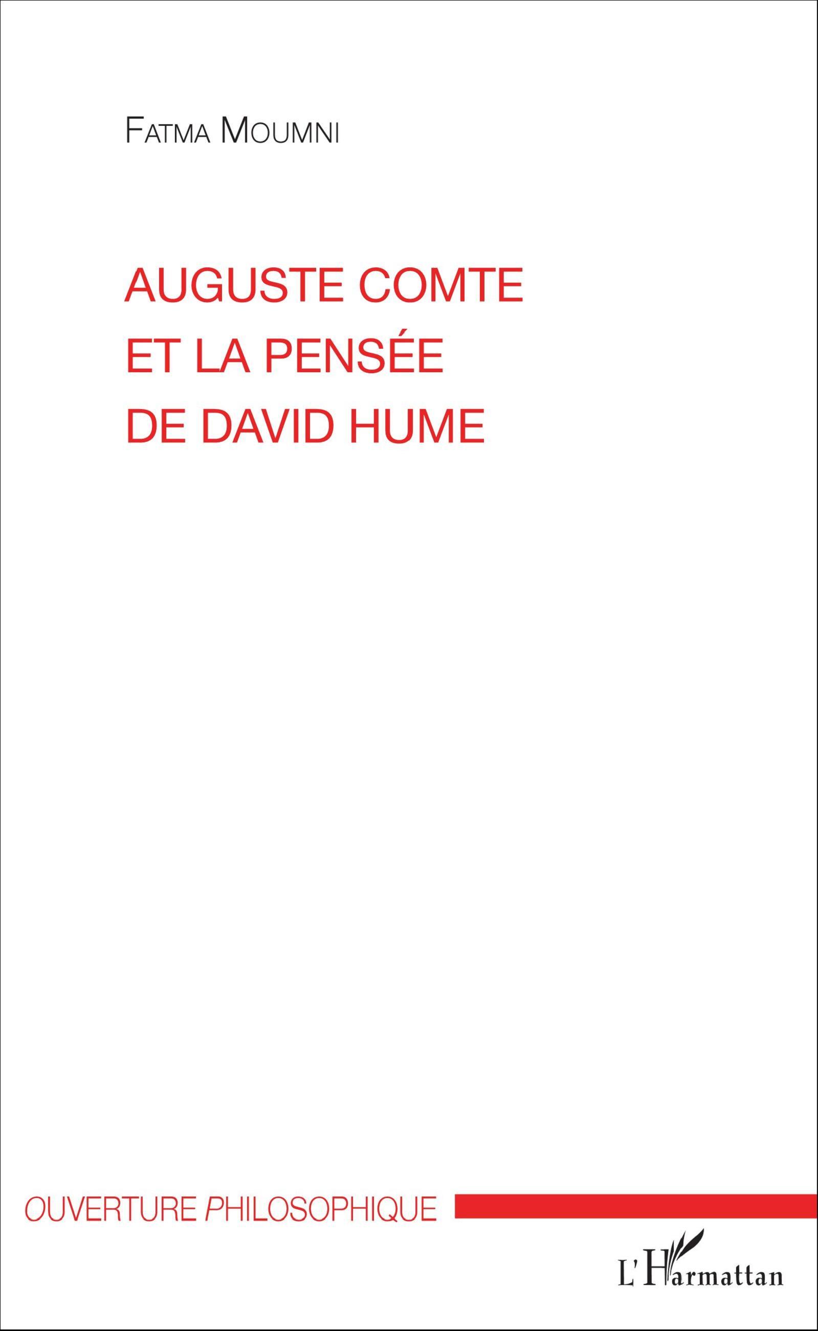 Auguste Comte et la pensée de David Hume (9782343082509-front-cover)