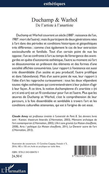 Duchamp & Warhol, De l'artiste à l'anartiste (9782343084701-back-cover)