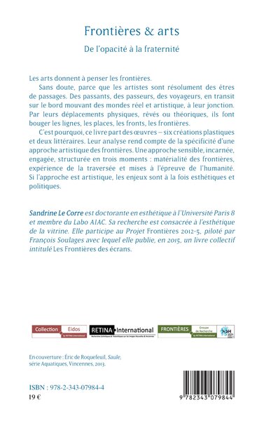 Frontières & arts, De l'opacité à la fraternité (9782343079844-back-cover)