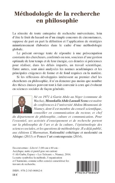 Méthodologie de la recherche en philosophie (9782343068626-back-cover)