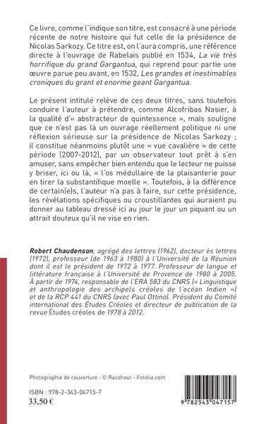 Chronique de la présidence très horrifique du petit Nicolas, Essai (9782343047157-back-cover)