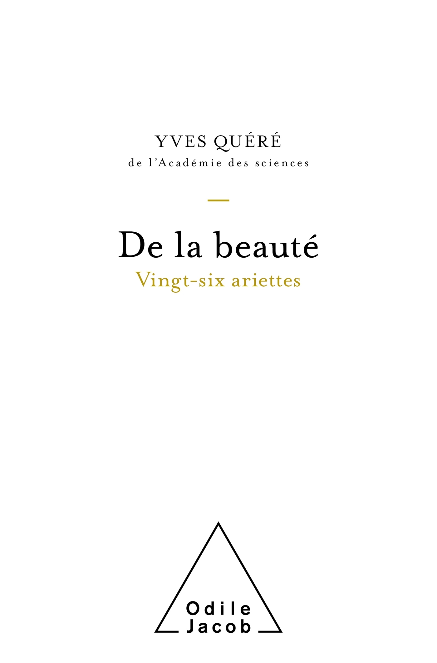 De la beauté, Vingt-six ariettes (9782738157492-front-cover)