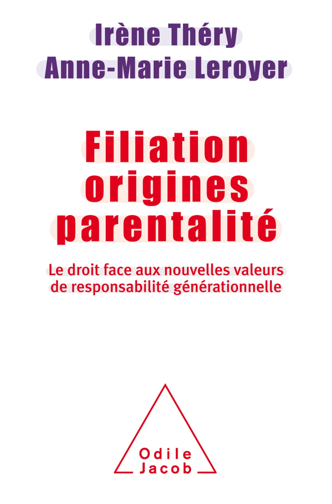 Filiation Origines Parentalité (9782738131775-front-cover)