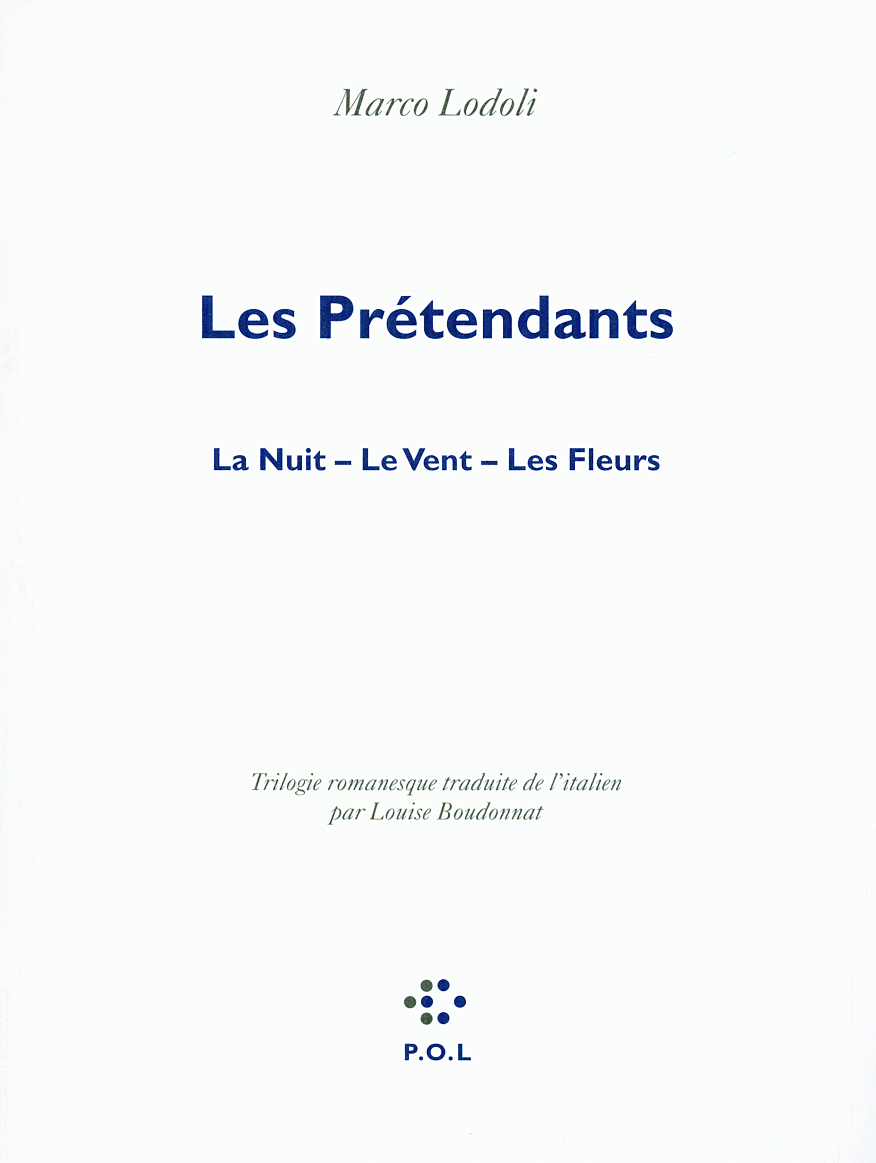 Les Prétendants (9782818000014-front-cover)