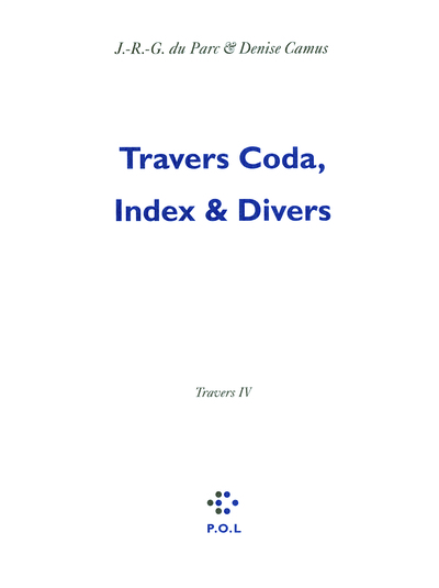 Travers Coda, Index & Divers (9782818014486-front-cover)