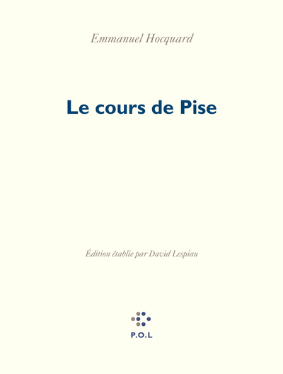 Le cours de Pise (9782818041888-front-cover)
