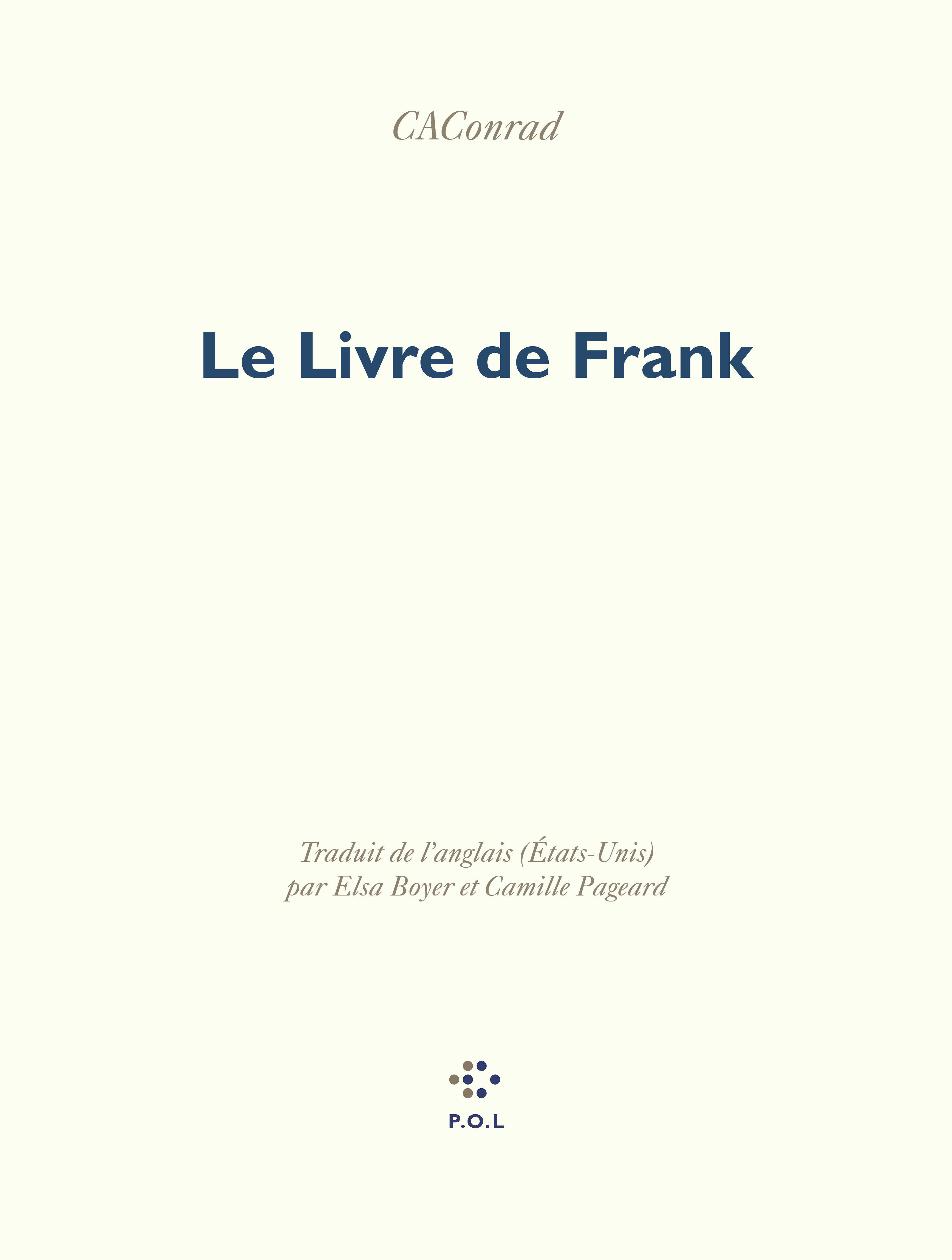 Le Livre de Frank (9782818063484-front-cover)