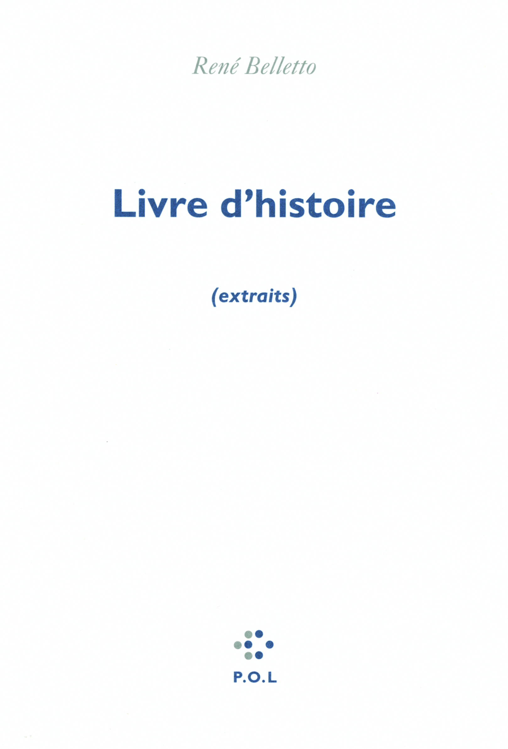 Livre d'histoire, (Extraits) (9782818014547-front-cover)