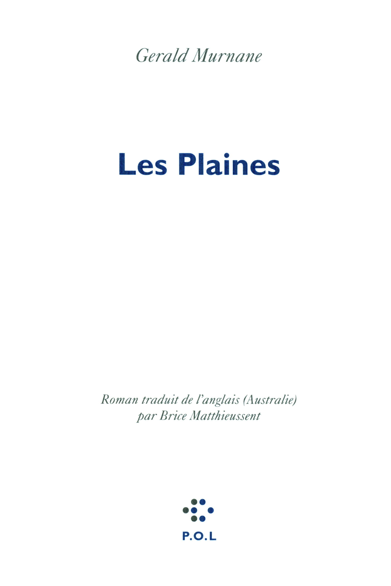 Les plaines (9782818003831-front-cover)