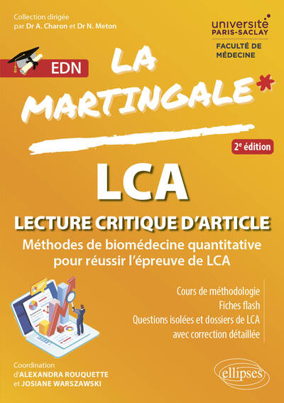 La LCA à l'EDN, Méthode de biomédecine quantitative pour réussir l'épreuve de LCA (9782340108554-front-cover)