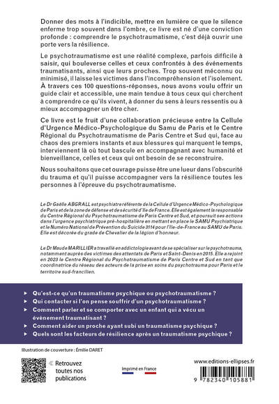 Les psychotraumatismes, Du trauma à la résilience : comprendre, accompagner et prendre en soins (9782340105881-back-cover)