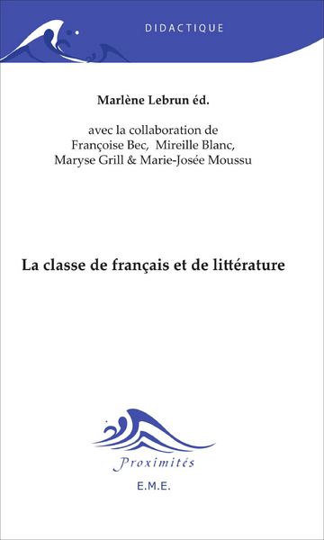 La classe de français et de littérature (9782875250551-front-cover)