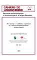 Cahiers de linguistique, Du terrain a la relation : expériences de l'internet et questionnements méthodologiques (9782875250872-front-cover)