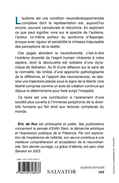 L'autisme, une autre façon d'être au monde, Mon voyage en neuro-diversité (9782706728037-back-cover)