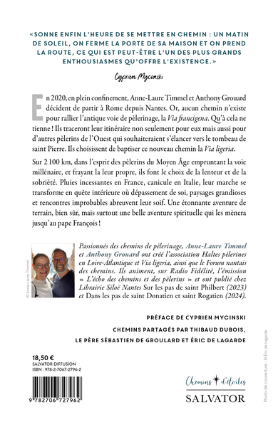 De Nantes à Rome par la Via ligeria et la Via francigena (9782706727962-back-cover)