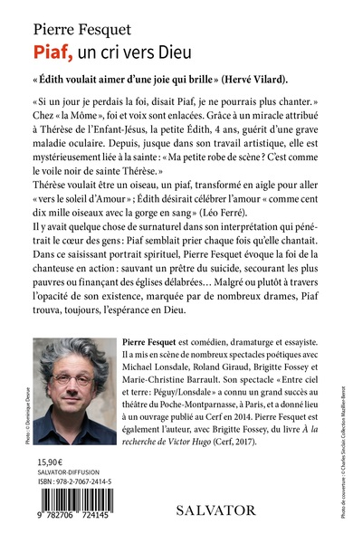 Piaf, Un cri vers Dieu (9782706724145-back-cover)