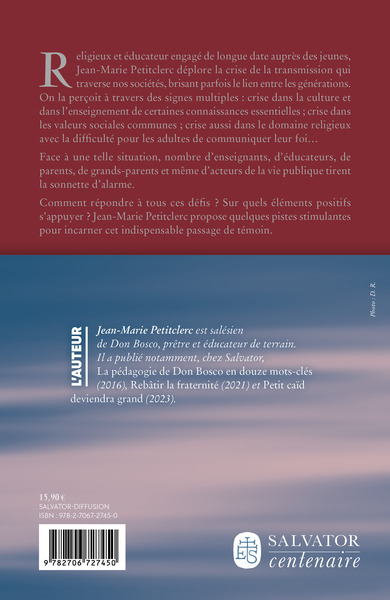 Vivre la transmission (9782706727450-back-cover)