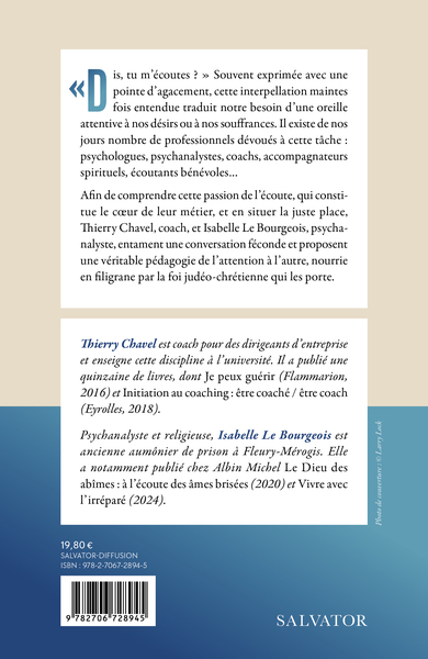 La passion de l'écoute, Le coach et la psychanalyste (9782706728945-back-cover)