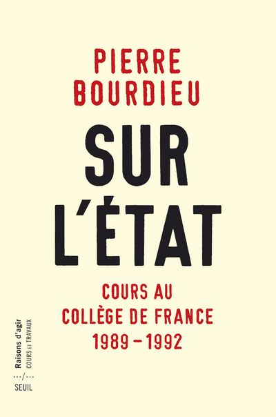 Sur l'État, Cours au Collège de France (1989-1992) (9782020662246-front-cover)