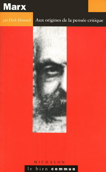 Marx - Aux origines de la pensée critique (9782841861576-front-cover)