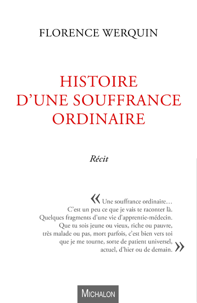 Histoire d'une souffrance ordinaire (9782841869015-front-cover)