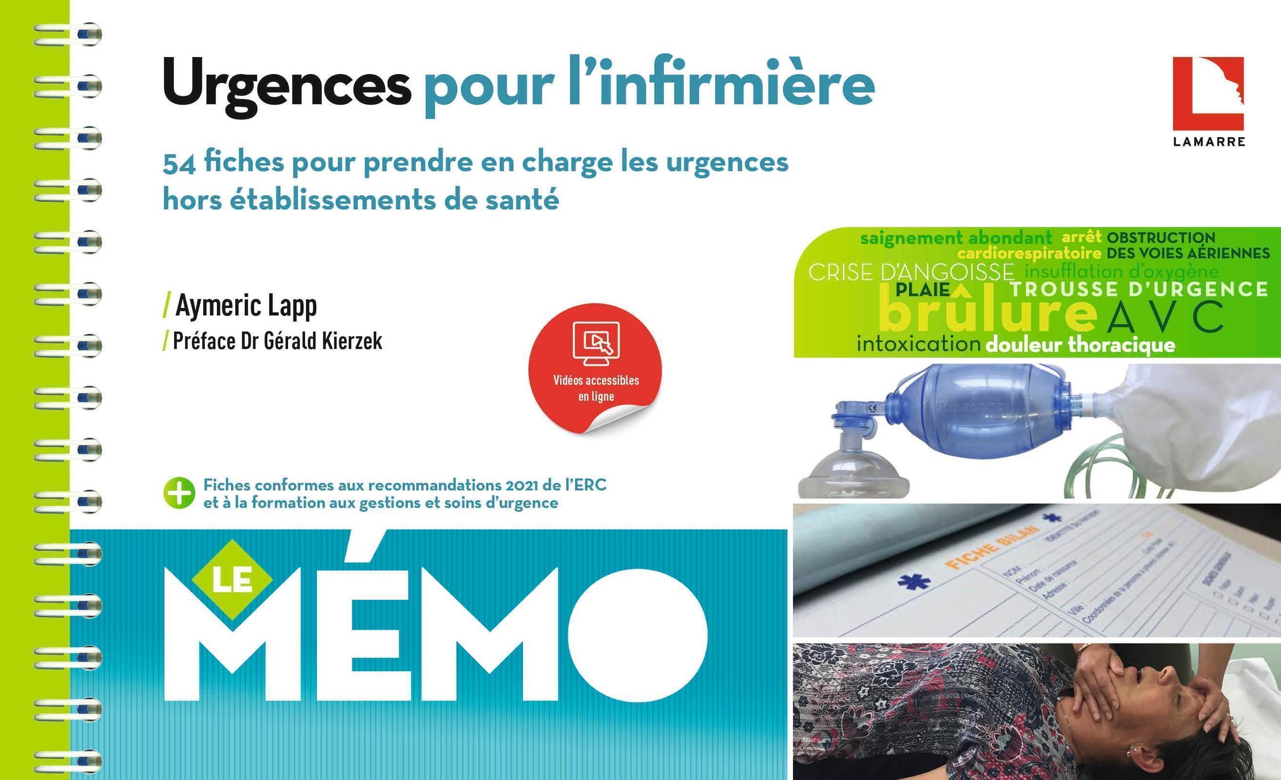 Urgences  pour l'infirmière, 54 fiches pour prendre en charge les urgences hors établissement de santé (9782757311332-front-cover)