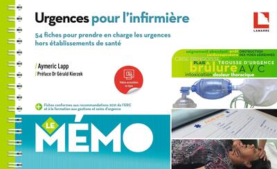 Urgences  pour l'infirmière, 54 fiches pour prendre en charge les urgences hors établissement de santé (9782757311332-front-cover)